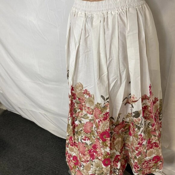 NEW MAEVE Women’s Sybil Poplin Floral Midi Skirt – Ivory/Multicolor – Size XS - Picture 4 of 11